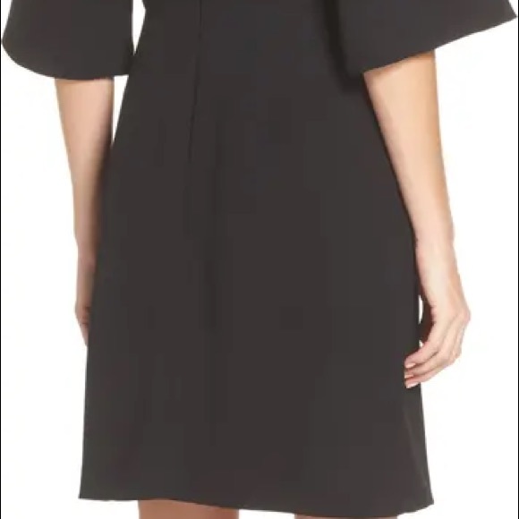 Tahari Tie Front Crepe Dress - Picture 3 of 12